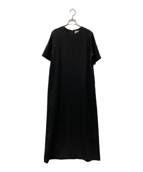 UNITED ARROWS（ユナイテッドアローズ）UNITED ARROWS (ユナイテッドアローズ) Drapy ショートスリーブ ワンピース ‐ウォッシャブル‐ ブラック サイズ:38の古着・服飾アイテム