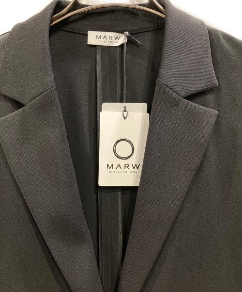 MARW UNITED ARROWS（マルゥ ユナイテッドアローズ）MARW UNITED ARROWS (マルゥ ユナイテッドアローズ) ツイル 1ボタン ジャケット ブラック サイズ:38 未使用品の古着・服飾アイテム