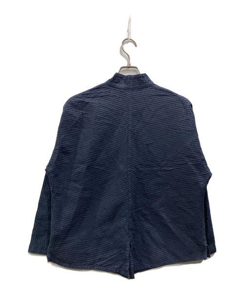 YACCO MARICARD（ヤッコマリカルド）YACCO MARICARD (ヤッコマリカルド) BASIC 斜めピンタックブラウス（ベーシック ななめピンタックブラウス） ネイビー サイズ:3の古着・服飾アイテム