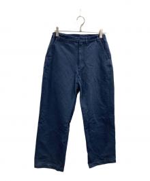 Permanent Age（パーマネントエイジ）の古着「コットン×和紙 ストレートパンツ」｜ネイビー