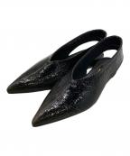 Le Talon GRISEル タロン グリーズ）の古着「LEATHER POINTED SLING BACK」｜ブラック