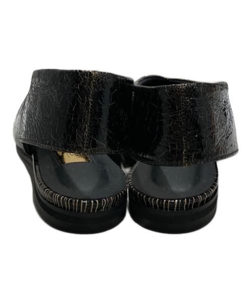 Le Talon GRISE（ル タロン グリーズ）Le Talon GRISE (ル タロン グリーズ) LEATHER POINTED SLING BACK ブラック サイズ:SIZE 23の古着・服飾アイテム