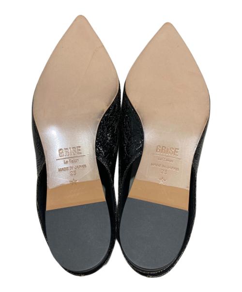 Le Talon GRISE（ル タロン グリーズ）Le Talon GRISE (ル タロン グリーズ) LEATHER POINTED SLING BACK ブラック サイズ:SIZE 23の古着・服飾アイテム