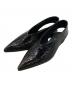 Le Talon GRISE（ル タロン グリーズ）の古着「LEATHER POINTED SLING BACK」｜ブラック