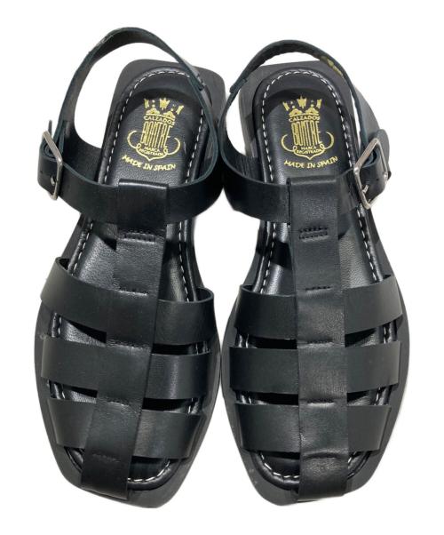 CALZADOS（カルザドス）CALZADOS (カルザドス) BONTRE ローヒールグルカサンダル ブラック サイズ:SIZE 36の古着・服飾アイテム