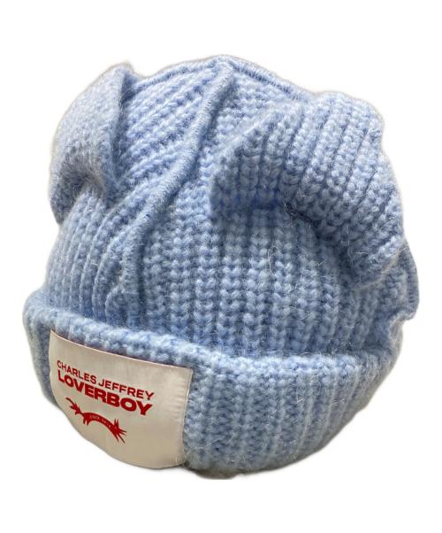 LOVERBOY（ラヴァーボーイ）LOVERBOY (ラヴァーボーイ) CHUNKY EARS BEANIE ブルーの古着・服飾アイテム