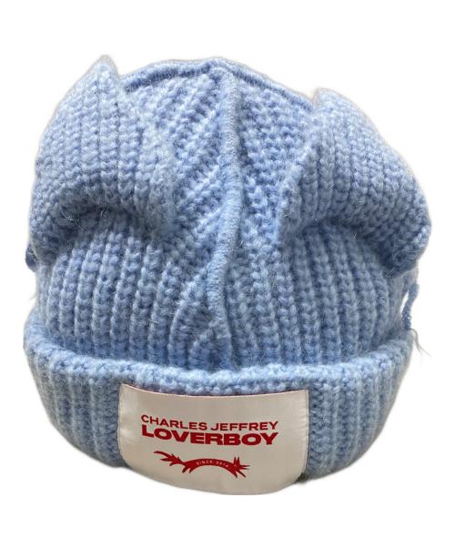 LOVERBOY（ラヴァーボーイ）LOVERBOY (ラヴァーボーイ) CHUNKY EARS BEANIE ブルーの古着・服飾アイテム