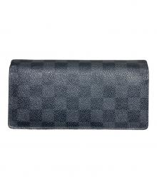 LOUIS VUITTON（ルイ ヴィトン）の古着「ダミエ・グラフィット ポルトフォイユ ブラザ」｜ブラック