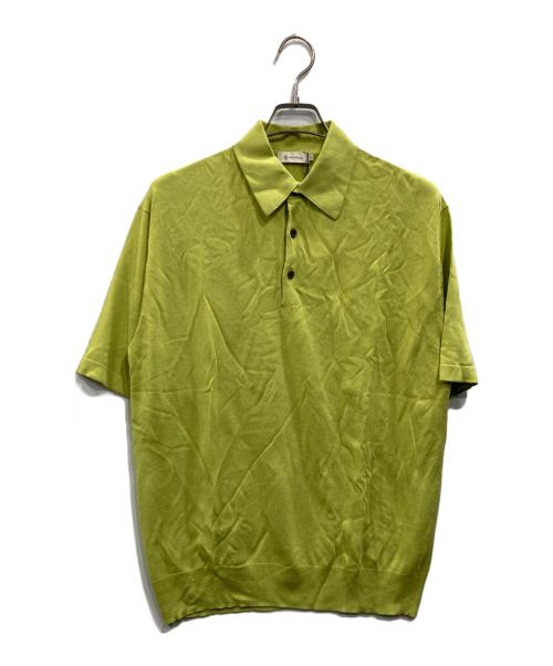 CRESTBRIDGE（クレストブリッジ）CRESTBRIDGE (クレストブリッジ) ニットポロシャツ グリーン サイズ:Lの古着・服飾アイテム