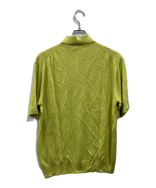 CRESTBRIDGE（クレストブリッジ）CRESTBRIDGE (クレストブリッジ) ニットポロシャツ グリーン サイズ:Lの古着・服飾アイテム
