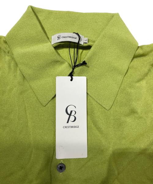 CRESTBRIDGE（クレストブリッジ）CRESTBRIDGE (クレストブリッジ) ニットポロシャツ グリーン サイズ:Lの古着・服飾アイテム