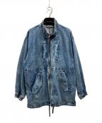 steinシュタイン）の古着「CHEMICAL BLEACHED DENIM MODS COAT」｜インディゴ