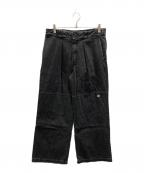 Dickies×OPENING actディッキーズ×オープニングアクト）の古着「エクストラバギー ダブルーワークパンツ」｜ブラック