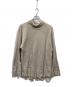 ANCELLM（アンセルム）の古着「DAMAGE WAFFLE HI-NECK LS T-SHIRT」｜ベージュ