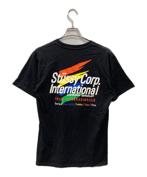 stussy（ステューシー）stussy (ステューシー) international corp t shirt ブラック サイズ:Mの古着・服飾アイテム