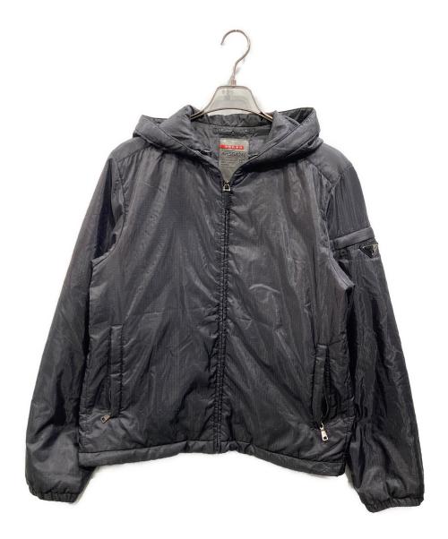 PRADA SPORTS（プラダスポーツ）PRADA SPORTS (プラダスポーツ) トライアングルプレート中綿ジャケット ブラック サイズ:Lの古着・服飾アイテム