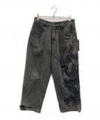 FUCファックアップコー）の古着「FF DRAGON JEANS」｜ブラック