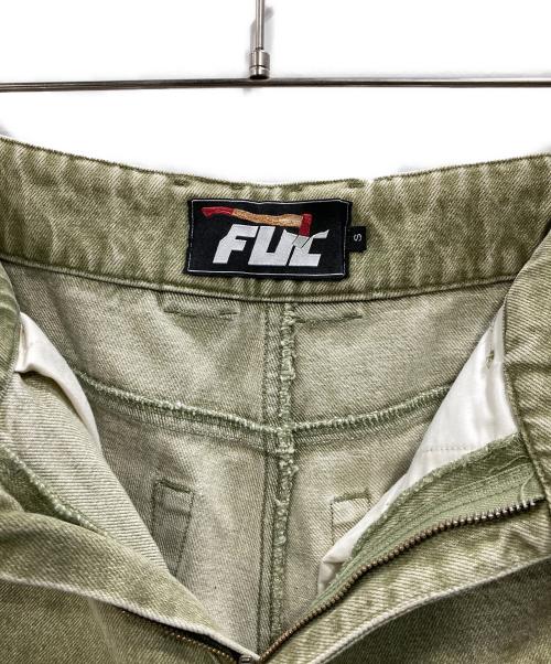 FUC（ファックアップコー）FUC (ファックアップコー) デニムショートパンツ グリーン サイズ:Sの古着・服飾アイテム