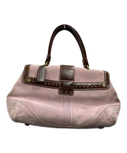 COACH（コーチ）COACH (コーチ) スウェードハンドバッグ ピンクの古着・服飾アイテム