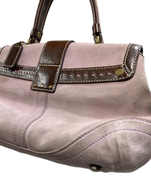 COACH（コーチ）COACH (コーチ) スウェードハンドバッグ ピンクの古着・服飾アイテム