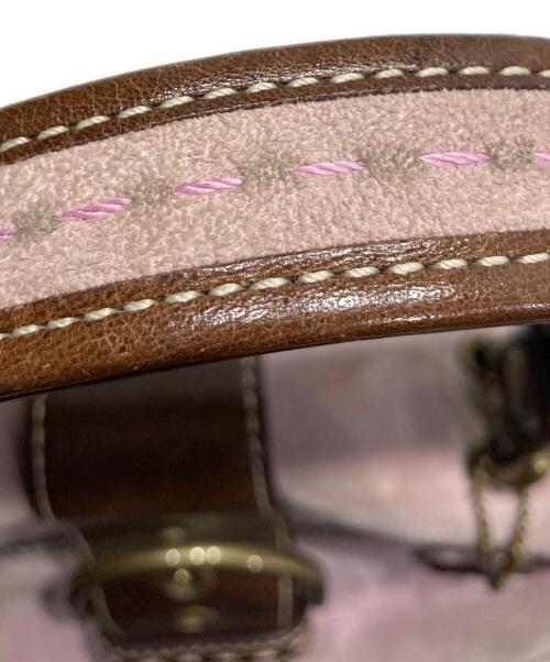 COACH（コーチ）COACH (コーチ) スウェードハンドバッグ ピンクの古着・服飾アイテム