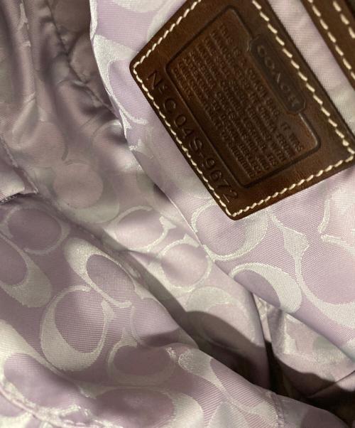 COACH（コーチ）COACH (コーチ) スウェードハンドバッグ ピンクの古着・服飾アイテム