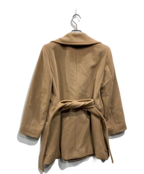 MaxMara（マックスマーラ）MaxMara (マックスマーラ) ヴァージンウール ダブルショートコート ブラウン サイズ:42の古着・服飾アイテム
