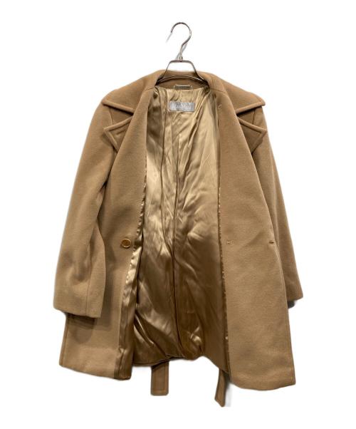 MaxMara（マックスマーラ）MaxMara (マックスマーラ) ヴァージンウール ダブルショートコート ブラウン サイズ:42の古着・服飾アイテム