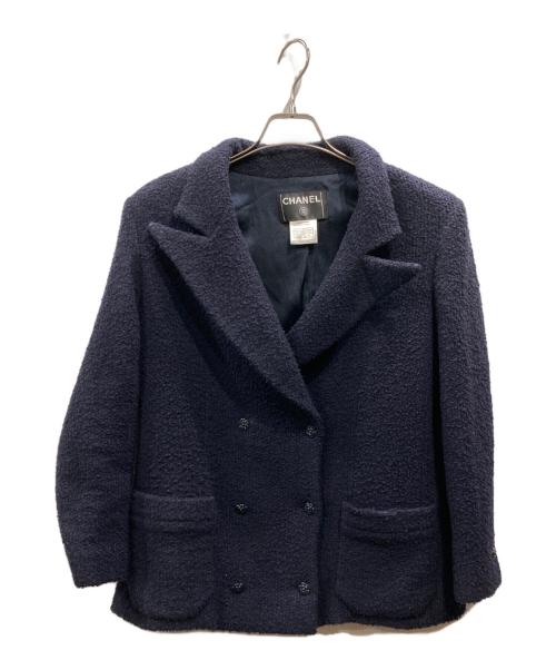 CHANEL（シャネル）CHANEL (シャネル) 02C クルーズコレクション  カメリア シェルボタン ネイビー サイズ:46の古着・服飾アイテム