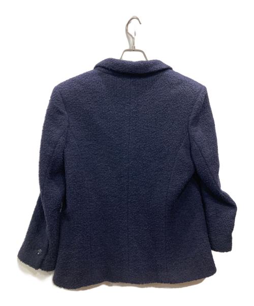 CHANEL（シャネル）CHANEL (シャネル) 02C クルーズコレクション  カメリア シェルボタン ネイビー サイズ:46の古着・服飾アイテム