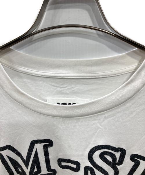 MM6 Maison Margiela（エムエムシックスメゾンマルジェラ）MM6 Maison Margiela (エムエムシックスメゾンマルジェラ) クラックプリント クルーネックTシャツ ホワイト サイズ:Sの古着・服飾アイテム