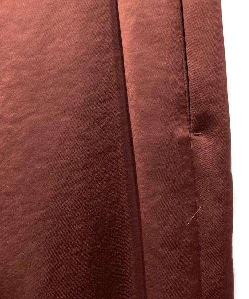 suadeo（スアデオ）suadeo (スアデオ) 艶タックワイドパンツ ブラウン サイズ:38の古着・服飾アイテム