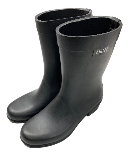 AIGLE（エーグル）AIGLE (エーグル) ミリカ ミッド ラバー ブーツ ブラック サイズ:38の古着・服飾アイテム