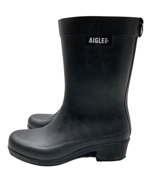 AIGLE（エーグル）AIGLE (エーグル) ミリカ ミッド ラバー ブーツ ブラック サイズ:38の古着・服飾アイテム