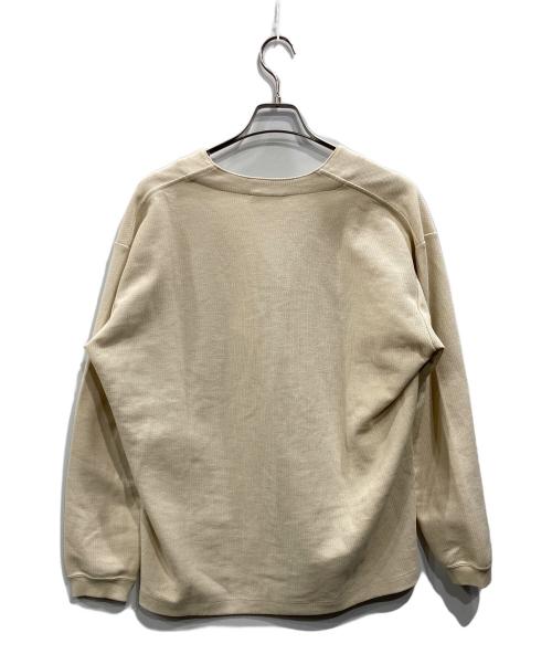 LACOSTE（ラコステ）LACOSTE (ラコステ) BEAUTY&YOUTH (ビューティーアンドユース) 別注 1TONE CARDIGAN アイボリー サイズ:Mの古着・服飾アイテム