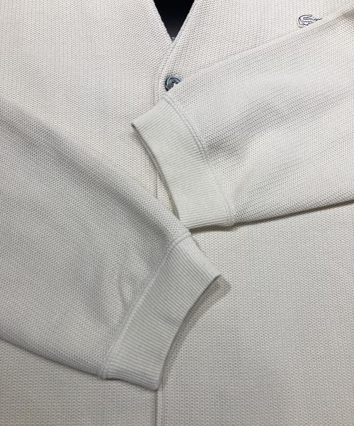 LACOSTE（ラコステ）LACOSTE (ラコステ) BEAUTY&YOUTH (ビューティーアンドユース) 別注 1TONE CARDIGAN アイボリー サイズ:Mの古着・服飾アイテム