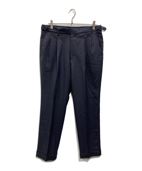 +CLOTHET（クロスクローゼット）+CLOTHET (クロスクローゼット) Twill Two Pleats Trousers ネイビー サイズ:SIZE 4の古着・服飾アイテム