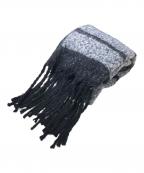 UGGアグ）の古着「WOVEN LOGO SCARF」｜ブラック×グレー