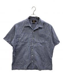 RRL（ダブルアールエル）の古着「半袖チェックオープンカラーシャツ」｜ブルー