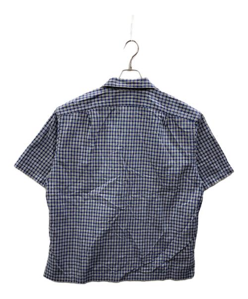 RRL（ダブルアールエル）RRL (ダブルアールエル) 半袖チェックオープンカラーシャツ ブルー サイズ:SIZE Lの古着・服飾アイテム