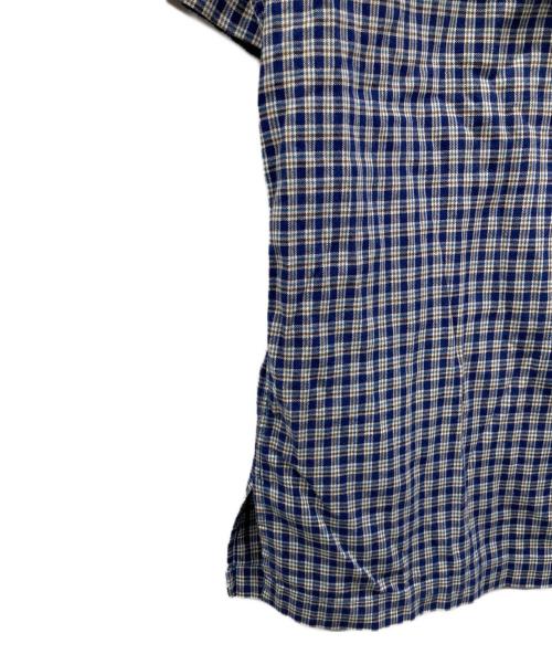 RRL（ダブルアールエル）RRL (ダブルアールエル) 半袖チェックオープンカラーシャツ ブルー サイズ:SIZE Lの古着・服飾アイテム