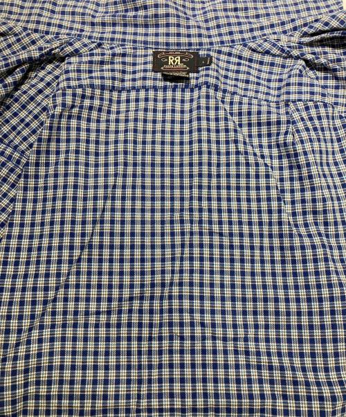 RRL（ダブルアールエル）RRL (ダブルアールエル) 半袖チェックオープンカラーシャツ ブルー サイズ:SIZE Lの古着・服飾アイテム