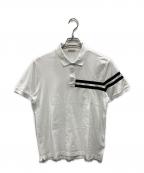 MONCLERモンクレール）の古着「MAGLIA POLO MANICA CORTA」｜ホワイト×ブラック
