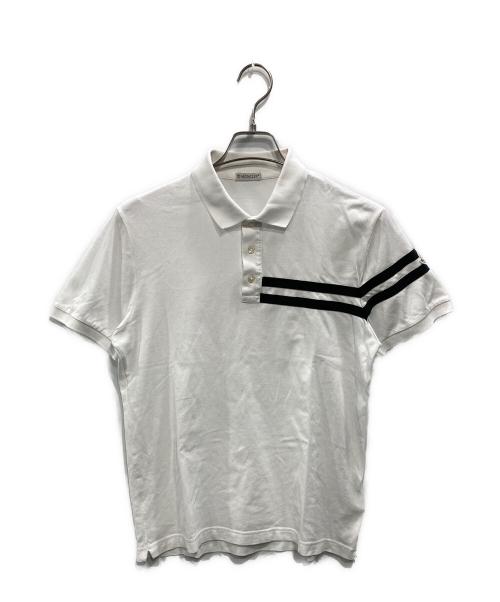MONCLER（モンクレール）MONCLER (モンクレール) MAGLIA POLO MANICA CORTA ホワイト×ブラック サイズ:Mの古着・服飾アイテム