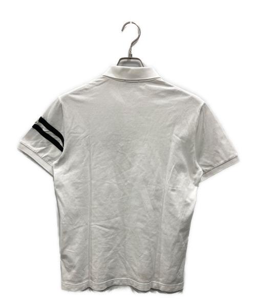 MONCLER（モンクレール）MONCLER (モンクレール) MAGLIA POLO MANICA CORTA ホワイト×ブラック サイズ:Mの古着・服飾アイテム