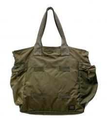PORTER（ポーター）の古着「FORCE 2WAY TOTE BAG」｜オリーブ
