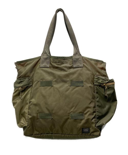 PORTER（ポーター）PORTER (ポーター) FORCE 2WAY TOTE BAG オリーブの古着・服飾アイテム