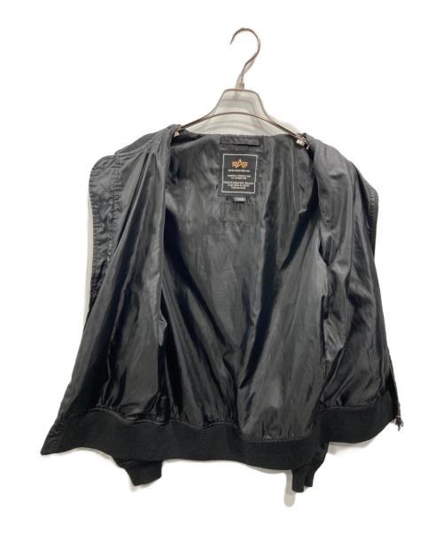 ALPHA INDUSTRIES（アルファインダストリーズ）ALPHA industries (アルファインダストリーズ) IDENTITY IDEA MA-1ジャケット ブラック サイズ:SIZE Lの古着・服飾アイテム