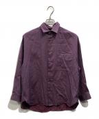 MAISON SPECIALメゾンスペシャル）の古着「High Count Wool Prime-Over Shirt」｜パープル