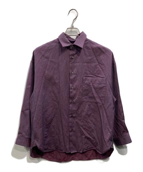 MAISON SPECIAL（メゾンスペシャル）MAISON SPECIAL (メゾンスペシャル) High Count Wool Prime-Over Shirt パープル サイズ:Xの古着・服飾アイテム